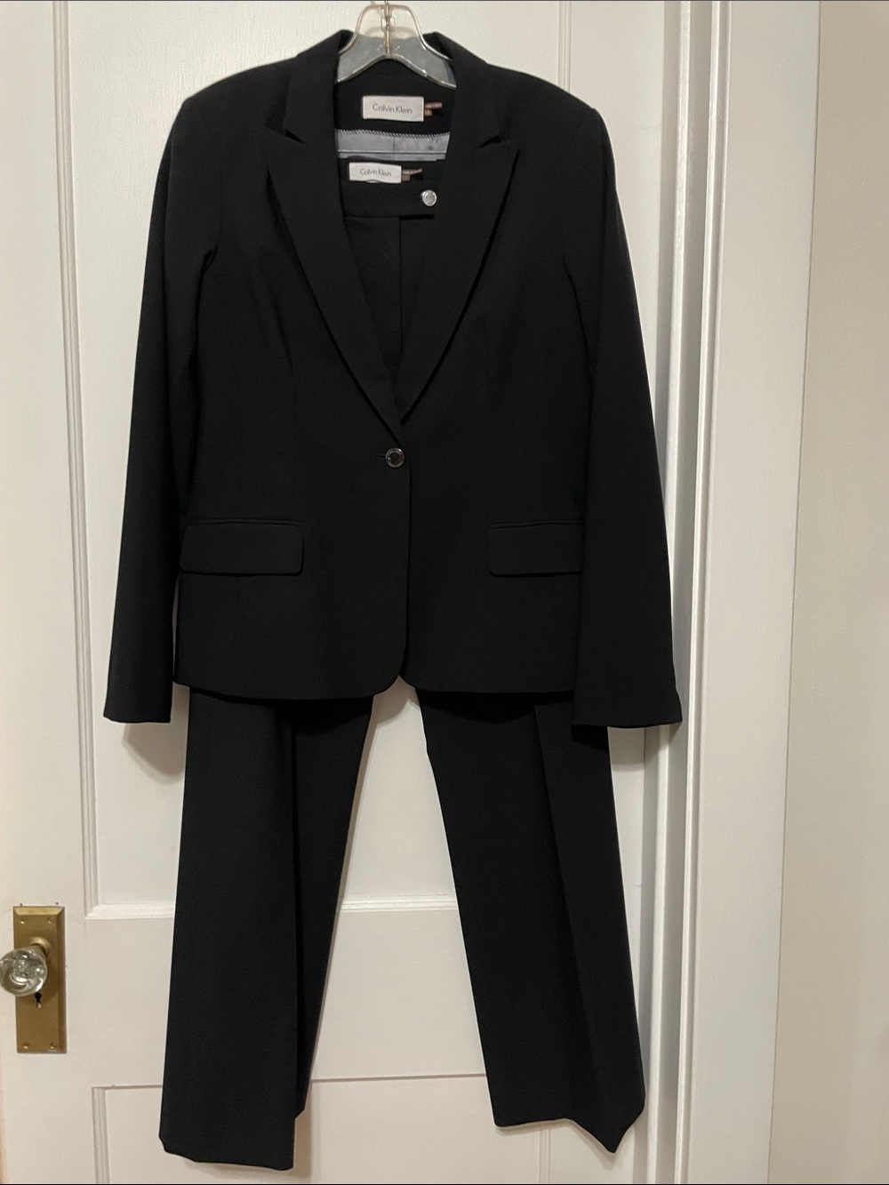 Calvin Klein Black Women's Two-Piece Tailored Pant Suit